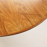 1960s Mid-Century Modern Oval Walnut Dining Conference Table Desk by Florence Knoll