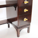 Mid-Century Modern Asian-Influenced Pagoda Desk by The Northern Furniture Co.