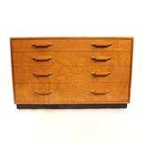 Vintage Mid-Century Modern Matched-Grain Birch Console Dresser by Eliel Saarinen