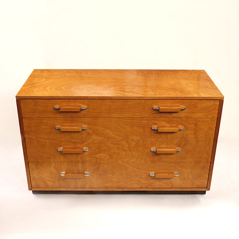 Vintage Mid-Century Modern Matched-Grain Birch Console Dresser by Eliel Saarinen