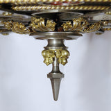 Monumental 50" Dia. Gothic Medieval Renaissance Revival Brass & Steel Chandelier