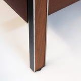 Rare Mid-Century Modern Walnut Push-Button Executive Desk by SLS Environetics