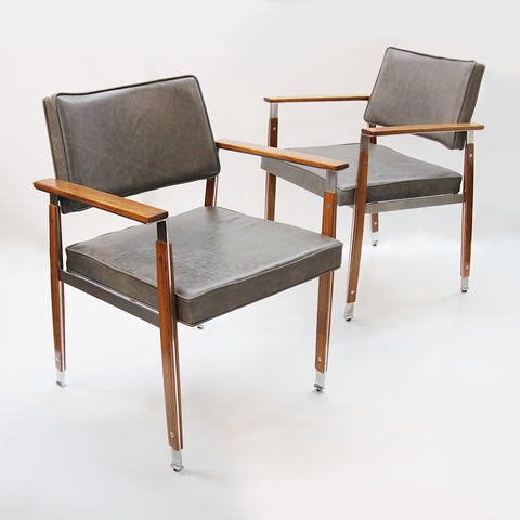 Pair of Mid-Century Modern Side Chairs by William B Sklaroff for Robert John