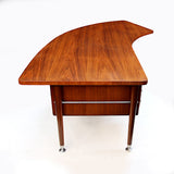 1950s Mid-Century Modern Sigma Series Boomerang Executive Desk by Stow Davis