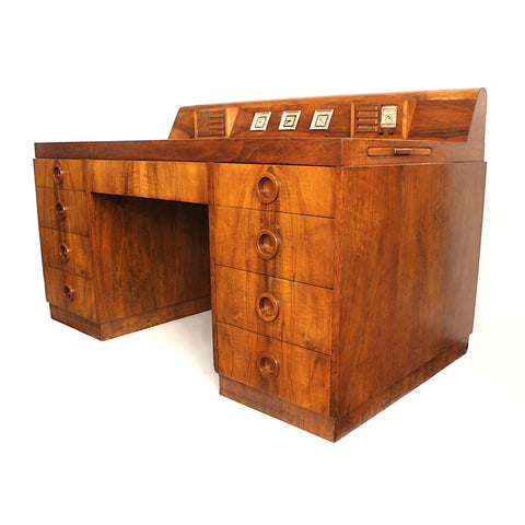 EXTREMELY RARE 1939 Art Deco Moderne "Dashboard" Desk by Count Alexis de Sakhnoffsky