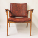 Vintage Mid-Century Modern Ranch Oak Side Chairs from Yellowstone National Park