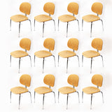 Set of Giancarlo Piretti Xylon Dining Stacking Chairs for Krueger International