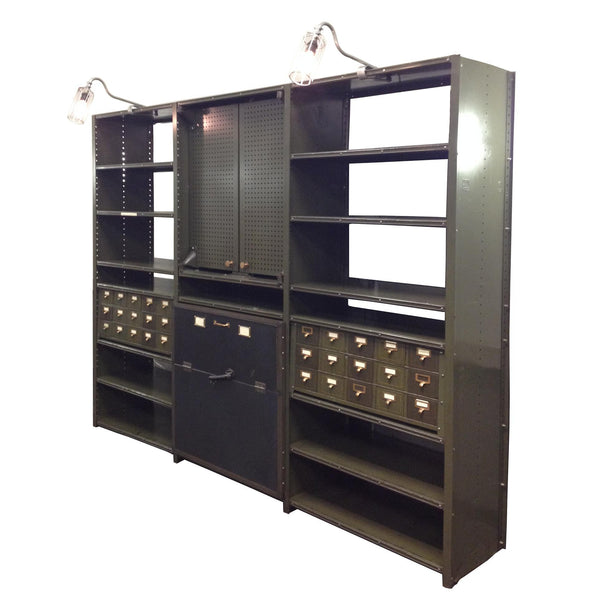 Vintage Industrial 1940's Machine Shop Back Bar Bookshelf Wall Unit Ca ...