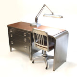 Mid-Century Modern Industrial 3-Piece Office Set with Desk by Norman Bel Geddes
