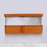Vintage 1949 Mid-Century Modern Floating Tambour Sideboard Bar by George Nelson
